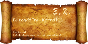 Buzogány Kornél névjegykártya